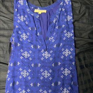 Flowery blue Loft blouse